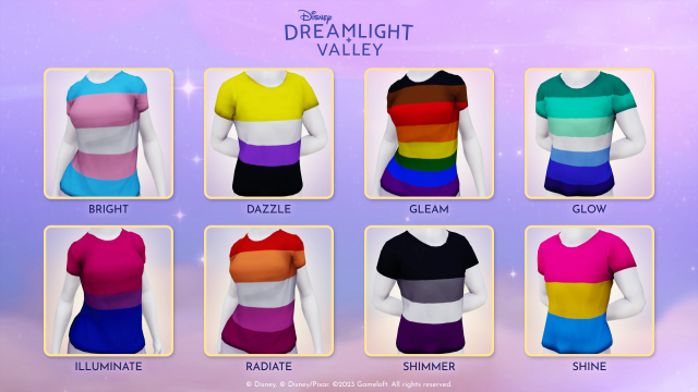 DDV Disney Dreamlight Valley Pride shirts